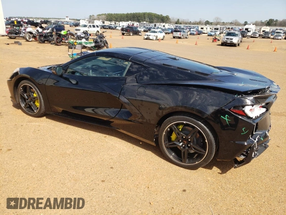2022 Chevrolet Corvette 2LT with VIN 1G1YB2D49N5106004, listed as a Copart auction lot 49067245 with 15,247 mi miles and Salvage Title. Bid and sale history available at carsss.com. Image 2.
