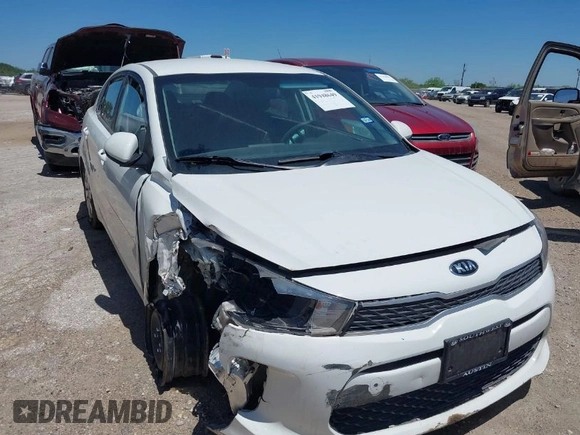 2020 Kia Rio LX with VIN 3KPA24AD5LE341235, listed as a IAAI auction lot 41948649 with 34,581 mi miles. Bid and sale history available at carsss.com. Image 1.