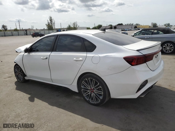 2022 Kia Forte GT with VIN 3KPF44ACXNE443575, listed as a Copart auction lot 50357865 with 42,527 mi miles and Non Repairable. Bid and sale history available at carsss.com. Image 2.