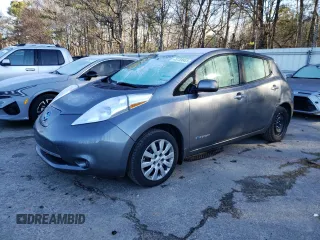 2015 Nissan LEAF SV with VIN 1N4AZ0CP6FC333657, listed as a Copart auction lot 40755843 with 84,701 mi miles. Bid and sale history available at carsss.com. Image 1.