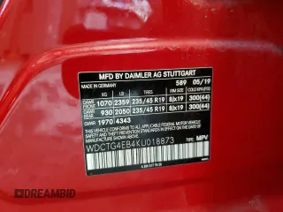 2019 Mercedes-Benz GLA 250 z VIN WDCTG4EB4KU018873, wystawiony jako Copart lot #55281595 z przebiegiem 46 099 mil mil oraz Szkoda całkowita • Salvage title. Historia ofert i sprzedaży dostępna na DreamBid. Obrazek 13.