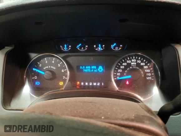2013 Ford F-150 XL with VIN 1FTFX1ETXDFB56208, listed as a Copart auction lot 64496435 with 74,875 mi miles and Salvage title. Bid and sale history available at DreamBid. Image 9.