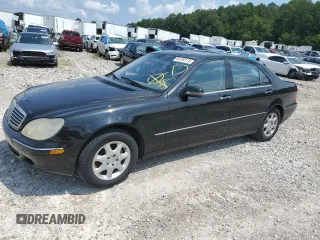 2002 Mercedes-Benz S-Class 5.0L with VIN WDBNG75J92A280346, listed as a Copart auction lot 66749114 with 110,620 mi miles and Salvage Title. Bid and sale history available at carsss.com. Image 1.