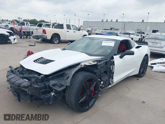2015 Chevrolet Corvette Z51 3LT with VIN 1G1YL2D76F5112867, listed as a IAAI auction lot 39194815 with 64,225 mi miles. Bid and sale history available at carsss.com. Image 2.