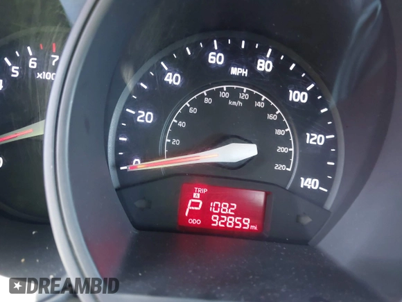 2016 Kia Rio LX with VIN KNADM4A32G6670837, listed as a IAAI auction lot 42154148 with 92,859 mi miles. Bid and sale history available at carsss.com. Image 7.
