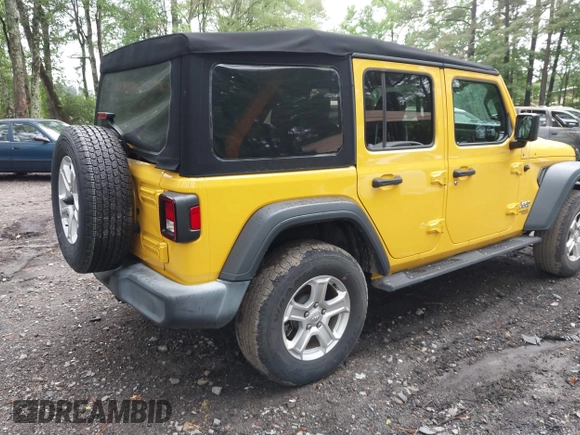 2019 Jeep Wrangler Unlimited Sport S z VIN 1C4HJXDNXKW565788, wystawiony jako IAAI lot #42265966 z przebiegiem 10 695 mil mil oraz . Historia ofert i sprzedaży dostępna na DreamBid. Obrazek 4.