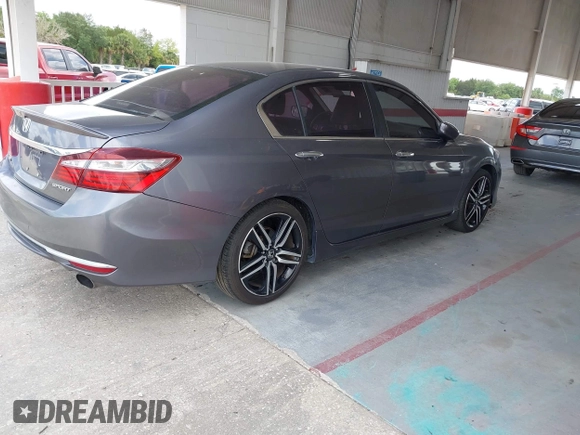2016 Honda Accord Sport with VIN 1HGCR2F59GA093334, listed as a IAAI auction lot 42138977 with 104,271 mi miles and . Bid and sale history available at DreamBid. Image 4.