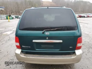 2003 Kia Sedona LX with VIN KNDUP131036440504, listed as a Copart auction lot 45048015 with 75,507 mi miles and Salvage Title. Bid and sale history available at carsss.com. Image 6.