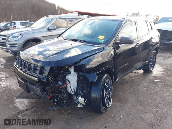 2019 Jeep Compass Trailhawk with VIN 3C4NJDDBXKT671364, listed as a IAAI auction lot 41655974 with 104,252 mi miles and . Bid and sale history available at carsss.com. Image 2.