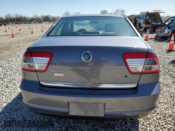 2006 Mercury Milan Premier with VIN 3MEFM08Z66R645681, listed as a Copart auction lot 52301915 with 29,756 mi miles and Salvage Title. Bid and sale history available at carsss.com. Image 6.