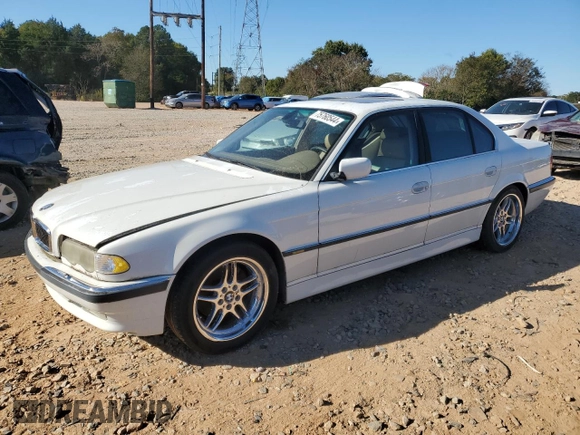 2001 BMW 7 Series 740iA with VIN WBAGG83421DN82147, listed as a Copart auction lot 75760544 with 0 mi miles and Clean Title. Bid and sale history available at carsss.com. Image 1.