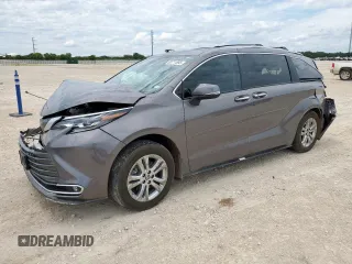 2024 Toyota Sienna Platinum with VIN 5TDESKFC7RS134320, listed as a Copart auction lot 60711895 with 34,907 mi miles and Salvage title. Bid and sale history available at DreamBid. Image 1.