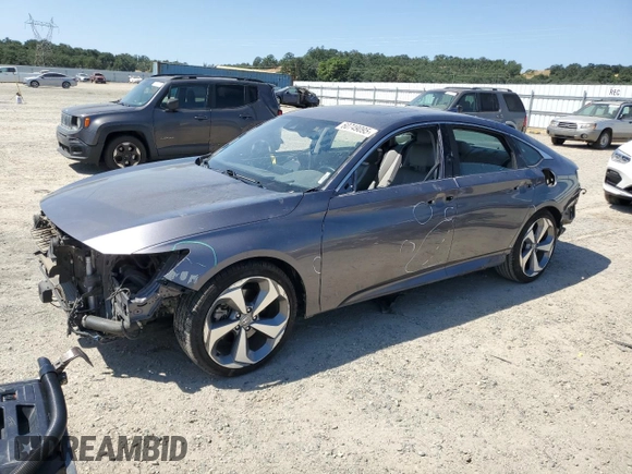 2018 Honda Accord Touring with VIN 1HGCV2F98JA021871, listed as a Copart auction lot 60749095 with 105,824 mi miles and Salvage title. Bid and sale history available at DreamBid. Image 1.