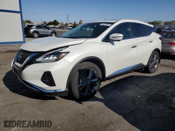 2020 Nissan Murano Platinum z VIN 5N1AZ2DS2LN115395, wystawiony jako Copart lot #59372925 z przebiegiem 42 314 mil mil oraz Szkoda całkowita • Salvage title. Historia ofert i sprzedaży dostępna na DreamBid. Obrazek 1.