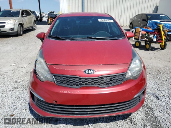 2017 Kia Rio LX with VIN KNADM4A35H6006856, listed as a Copart auction lot 53084585 with 72,011 mi miles and Salvage Title. Bid and sale history available at carsss.com. Image 5.