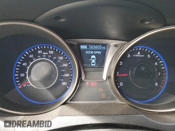 2013 Hyundai Genesis Coupe R-Spec with VIN KMHHU6KJXDU100309, listed as a Copart auction lot 49429355 with 163,605 mi miles and Salvage title. Bid and sale history available at DreamBid. Image 9.