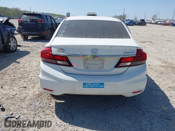 2013 Honda Civic LX with VIN 19XFB2F55DE024293, listed as a IAAI auction lot 42075733 with 121,531 mi miles and . Bid and sale history available at DreamBid. Image 16.