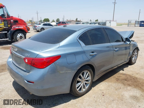 2015 Infiniti Q50 z VIN JN1BV7AP2FM357716, wystawiony jako IAAI lot #42504273 z przebiegiem 74 608 mil mil oraz . Historia ofert i sprzedaży dostępna na DreamBid. Obrazek 4.