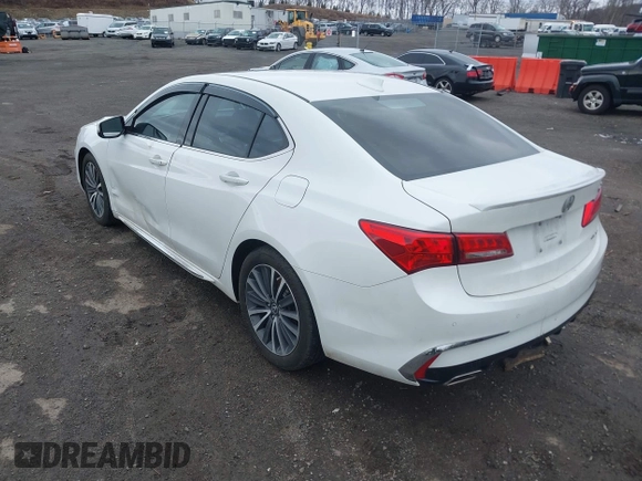 2018 Acura TLX w/Advance Pkg with VIN 19UUB3F70JA006640, listed as a IAAI auction lot 41706149 with 156,763 mi miles. Bid and sale history available at carsss.com. Image 3.
