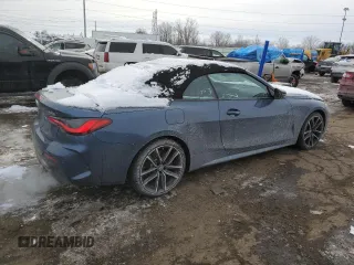 2023 BMW 4 Series 430i xDrive with VIN WBA43AT00PCL57081, listed as a Copart auction lot 44983365 with 9,821 mi miles and Salvage Title. Bid and sale history available at DreamBid. Image 3.