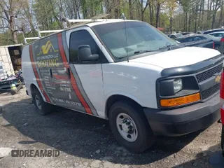 2014 Chevrolet Express Cargo Van with VIN 1GCWGFCA8E1199409, listed as a IAAI auction lot 41936092 with 304,367 mi miles. Bid and sale history available at carsss.com. Image 1.