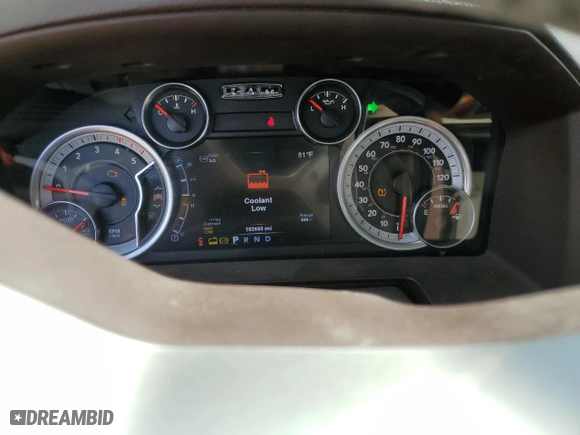 2013 Ram 2500 Laramie with VIN 3C6UR5FL5DG599976, listed as a Copart auction lot 46933795 with 182,660 mi miles and Salvage Title. Bid and sale history available at carsss.com. Image 9.