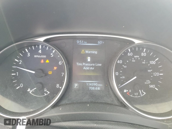 2016 Nissan Rogue SV with VIN 5N1AT2MV0GC734364, listed as a Copart auction lot 52262865 with 114,390 mi miles and Salvage Title. Bid and sale history available at carsss.com. Image 9.