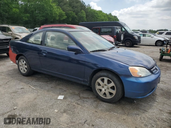 2003 Honda Civic EX with VIN 1HGEM22993L047985, listed as a Copart auction lot 54839765 with 169,351 mi miles and Clean Title. Bid and sale history available at DreamBid. Image 4.