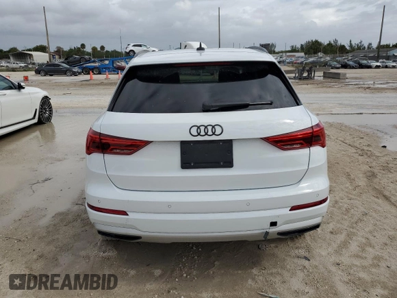 2022 Audi Q3 Premium with VIN WA1AUCF33N1096097, listed as a Copart auction lot 47819003 with 6,838 mi miles. Bid and sale history available at carsss.com. Image 6.