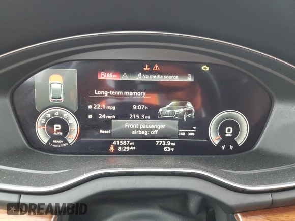 2022 Audi Q5 S line Premium Plus with VIN WA1EAAFY2N2077996, listed as a Copart auction lot 59636295 with 41,587 mi miles and Salvage title. Bid and sale history available at DreamBid. Image 9.