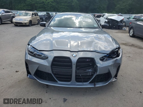 2024 BMW M4 Competition xDrive with VIN WBS43AZ08RCP54091, listed as a Copart auction lot 56533404 with 0 mi miles and Salvage Title. Bid and sale history available at carsss.com. Image 5.