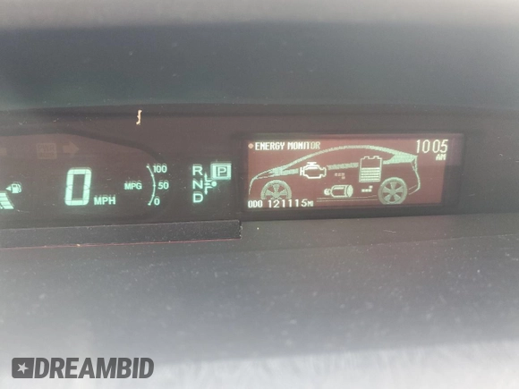 2011 Toyota Prius I with VIN JTDKN3DU7B0290782, listed as a Copart auction lot 50929045 with 121,115 mi miles and Salvage Title. Bid and sale history available at carsss.com. Image 9.