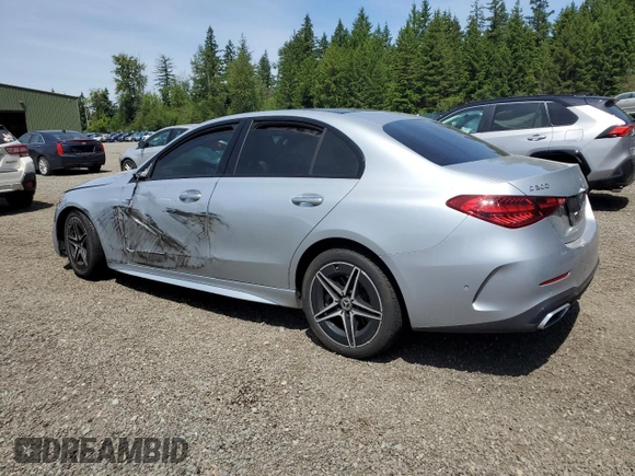 2022 Mercedes-Benz C 300 z VIN W1KAF4HB3NR047063, wystawiony jako Copart lot #57001265 z przebiegiem Nie podano mil oraz Szkoda całkowita • Salvage title. Historia ofert i sprzedaży dostępna na DreamBid. Obrazek 2.