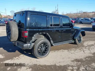 2024 Jeep Wrangler Sahara with VIN 1C4RJXP62RW126989, listed as a IAAI auction lot 41816525 with 11,241 mi miles and . Bid and sale history available at DreamBid. Image 4.