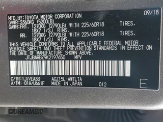 2019 Lexus NX 300 with VIN JTJBARBZ9K2197650, listed as a Copart auction lot 50976215 with 49,021 mi miles and Salvage Title. Bid and sale history available at DreamBid. Image 13.