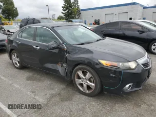 2012 Acura TSX Tech Pkg with VIN JH4CU2F68CC004128, listed as a Copart auction lot 53658495 with 161,851 mi miles and Salvage Title. Bid and sale history available at carsss.com. Image 4.