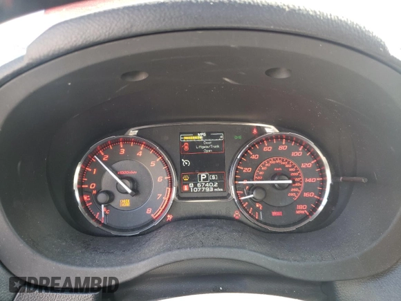 2015 Subaru WRX Premium with VIN JF1VA1D62F8809667, listed as a Copart auction lot 45428105 with 107,793 mi miles and Salvage Title. Bid and sale history available at carsss.com. Image 9.