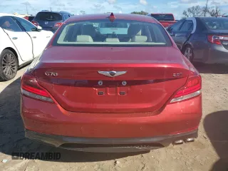 2020 Genesis G70 2.0T with VIN KMTG44LA4LU048341, listed as a Copart auction lot 74528584 with 17,474 mi miles and Non Repairable. Bid and sale history available at carsss.com. Image 6.