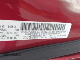 2014 Chrysler Town & Country Touring with VIN 2C4RC1BGXER218474, listed as a IAAI auction lot 42008374 with 72,686 mi miles. Bid and sale history available at carsss.com. Image 9.