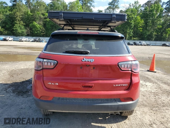 2018 Jeep Compass Limited with VIN 3C4NJDCB5JT281286, listed as a Copart auction lot 56836325 with 64,833 mi miles and Salvage title. Bid and sale history available at DreamBid. Image 6.
