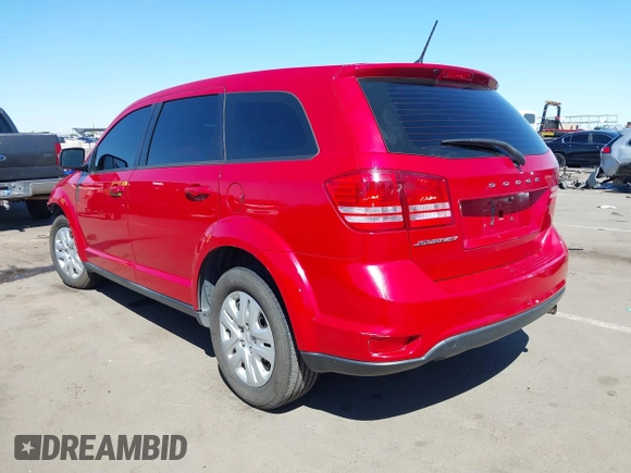2015 Dodge Journey SE z VIN 3C4PDCAB9FT587668, wystawiony jako IAAI lot #41868556 z przebiegiem 99 695 mil mil oraz . Historia ofert i sprzedaży dostępna na DreamBid. Obrazek 3.
