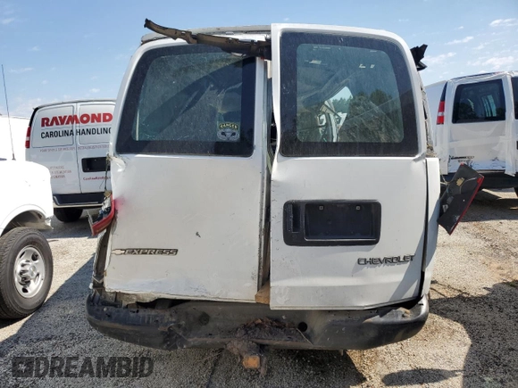 2005 Chevrolet Express Cargo with VIN 1GCFG15X351197863, listed as a Copart auction lot 54821175 with Not provided miles and Salvage title. Bid and sale history available at DreamBid. Image 6.