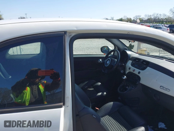 2015 FIAT 500 Sport with VIN 3C3CFFBR1FT663166, listed as a IAAI auction lot 41968299 with 132,772 mi miles. Bid and sale history available at carsss.com. Image 5.