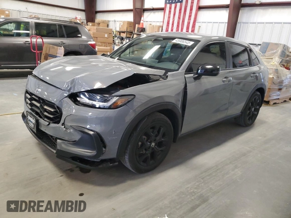 2023 Honda HR-V Sport with VIN 3CZRZ1H58PM720151, listed as a Copart auction lot 45986545 with 35,771 mi miles and Salvage Title. Bid and sale history available at carsss.com. Image 1.