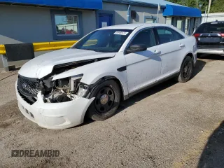 2014 Ford Police Interceptor with VIN 1FAHP2L83EG170370, listed as a Copart auction lot 63460475 with 162,547 mi miles and Salvage title. Bid and sale history available at DreamBid. Image 1.