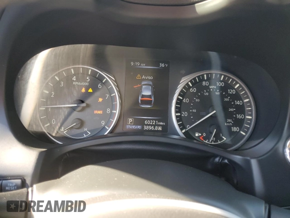 2018 Infiniti Q50 3.0t LUXE with VIN JN1EV7AR6JM440783, listed as a Copart auction lot 46098645 with 60,221 mi miles and Salvage Title. Bid and sale history available at carsss.com. Image 9.