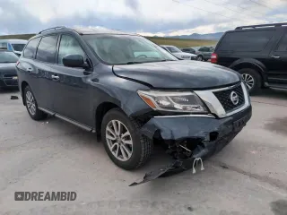 2015 Nissan Pathfinder SV with VIN 5N1AR2MM8FC713945, listed as a Copart auction lot 53490855 with 99,809 mi miles and Salvage Title. Bid and sale history available at carsss.com. Image 12.