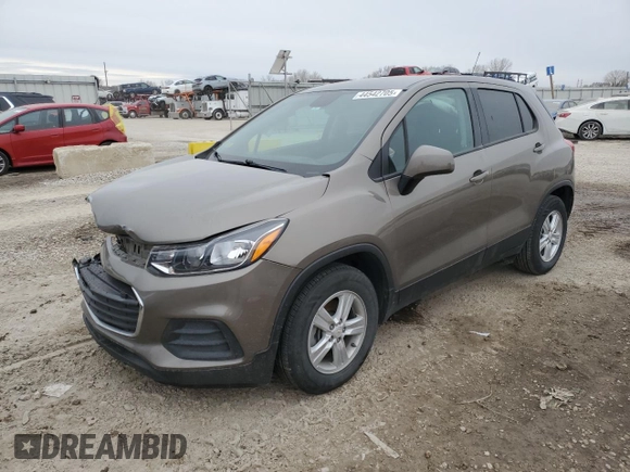 2020 Chevrolet Trax LS with VIN KL7CJKSBXLB349371, listed as a Copart auction lot 44542705 with 69,300 mi miles and Salvage Title. Bid and sale history available at carsss.com. Image 1.