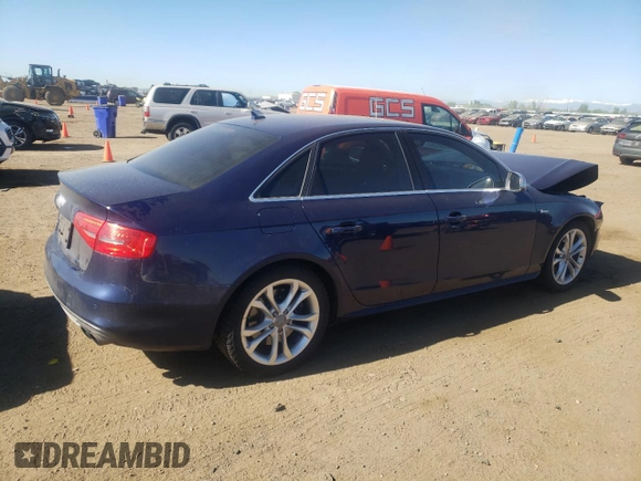 2013 Audi S4 Premium Plus with VIN WAUBGAFL4DA188837, listed as a Copart auction lot 55407274 with 144,895 mi miles and Salvage Title. Bid and sale history available at carsss.com. Image 3.