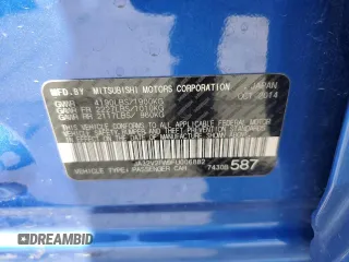 2015 Mitsubishi Lancer SE with VIN JA32V2FW9FU006882, listed as a Copart auction lot 66994204 with 48,584 mi miles and Salvage Title. Bid and sale history available at DreamBid. Image 12.